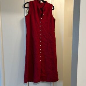 Fabindia Elegant Red Sleeveless Dress NWOT
